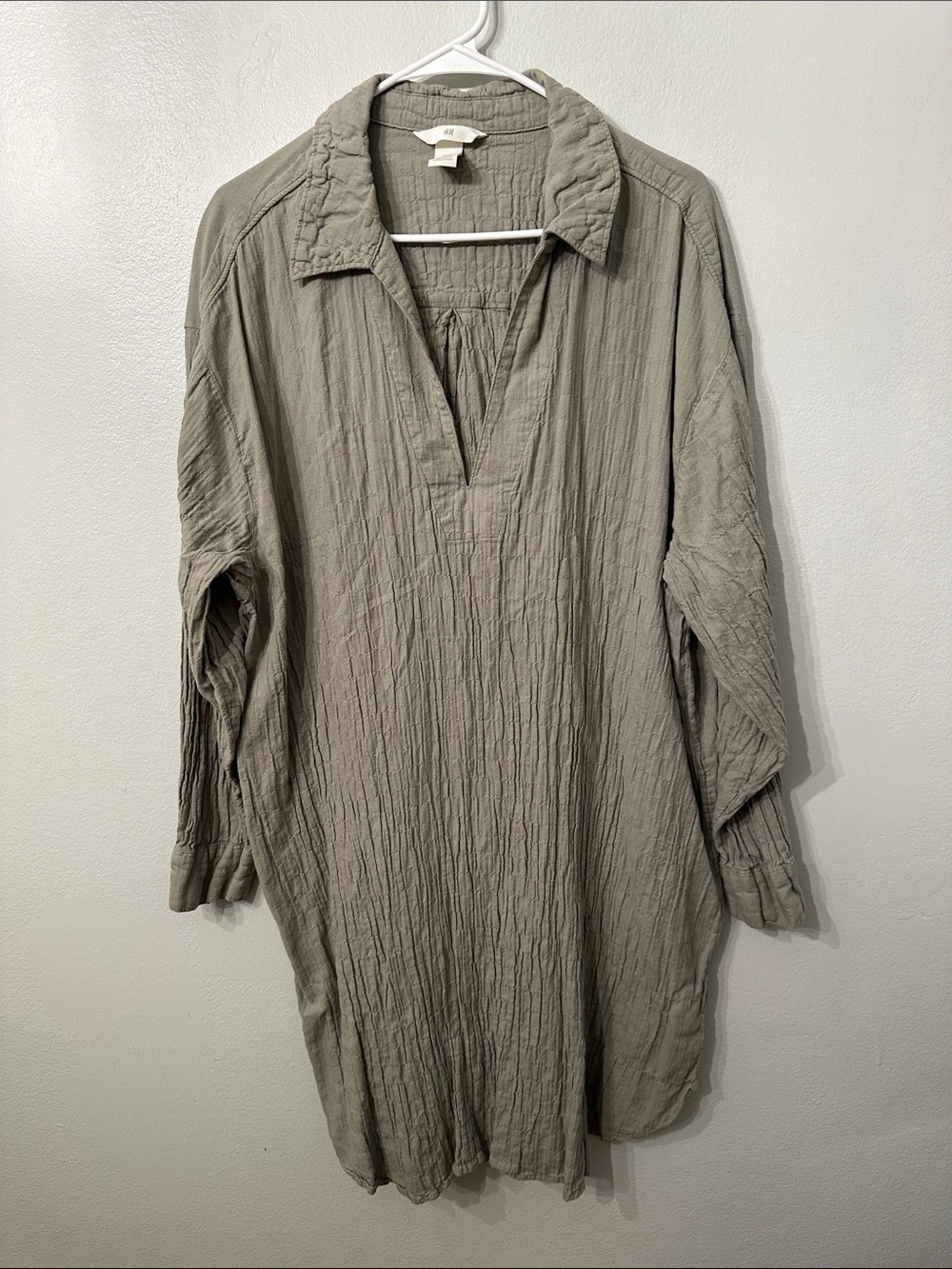 H&M Crinkle Tunic Shirt Dress